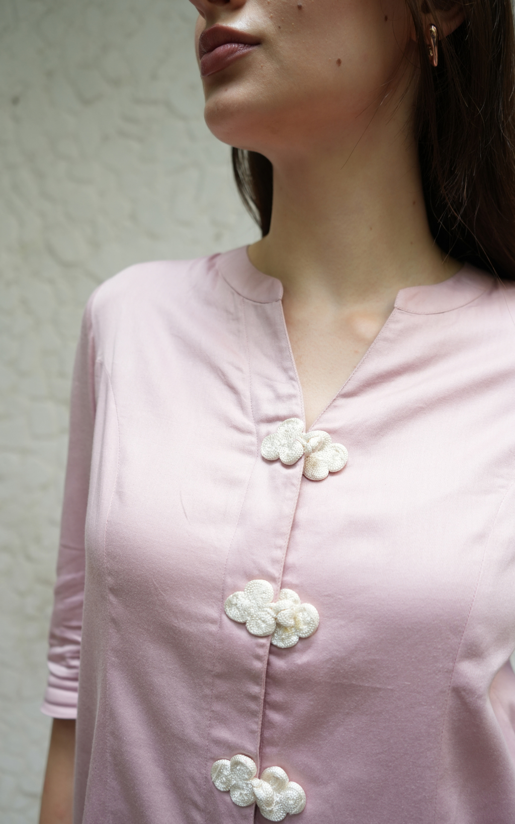 Blush Pink Kimono Button Co-Ord Set
