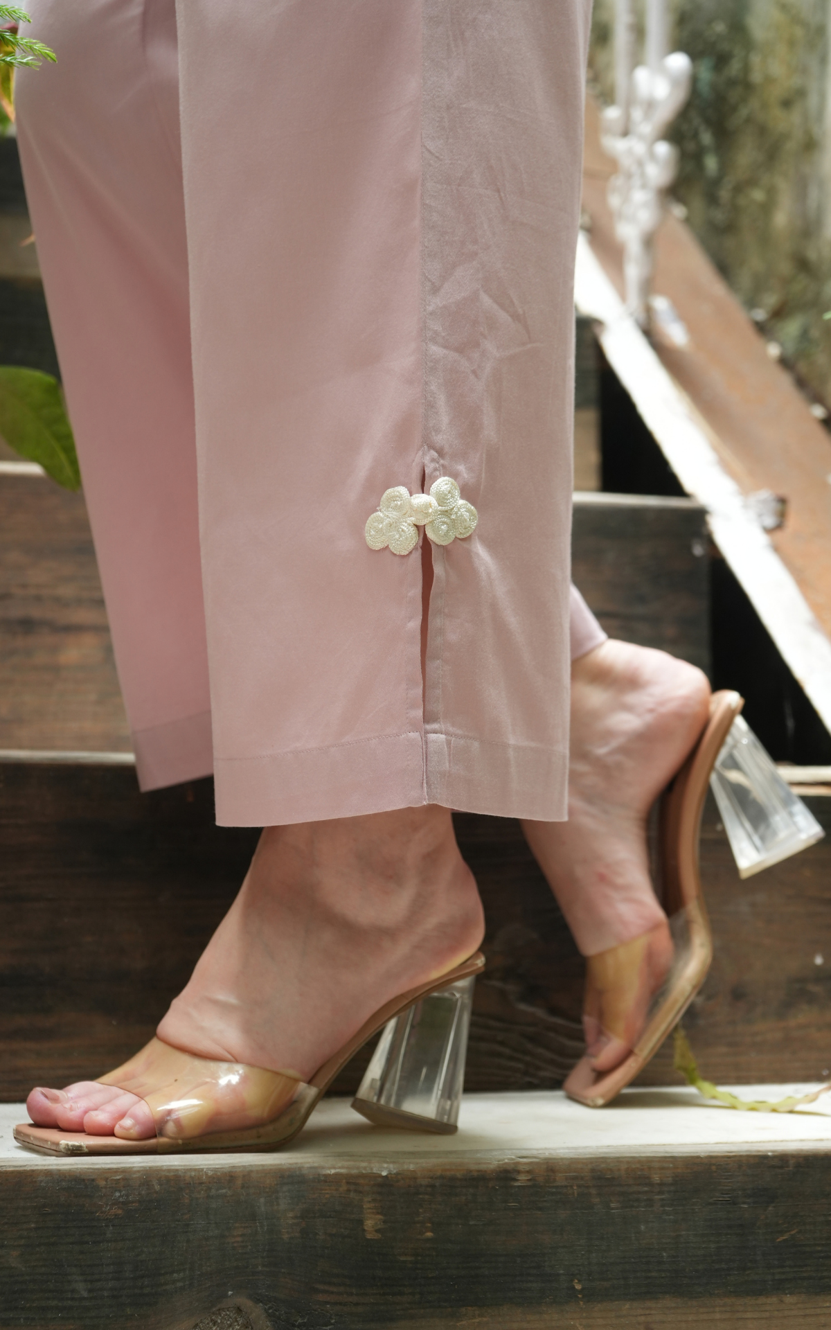 Blush Pink Kimono Button Co-Ord Set
