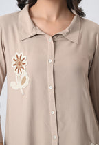 BEIGE RAYON CO-ORD SET