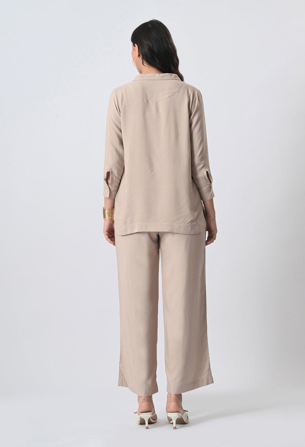 BEIGE RAYON CO-ORD SET