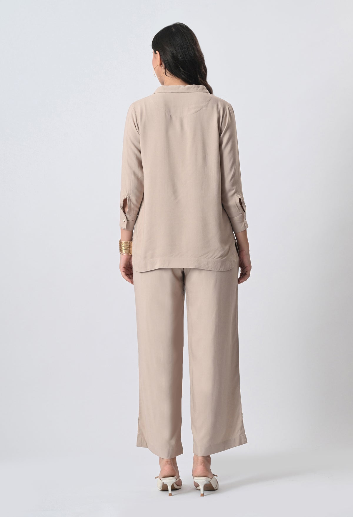 BEIGE RAYON CO-ORD SET