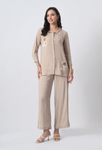 BEIGE RAYON CO-ORD SET