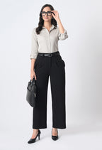 PEARL GREY GLAZED COTTON SHIRT