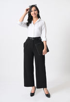 WHITE GLAZED COTTON SHIRT