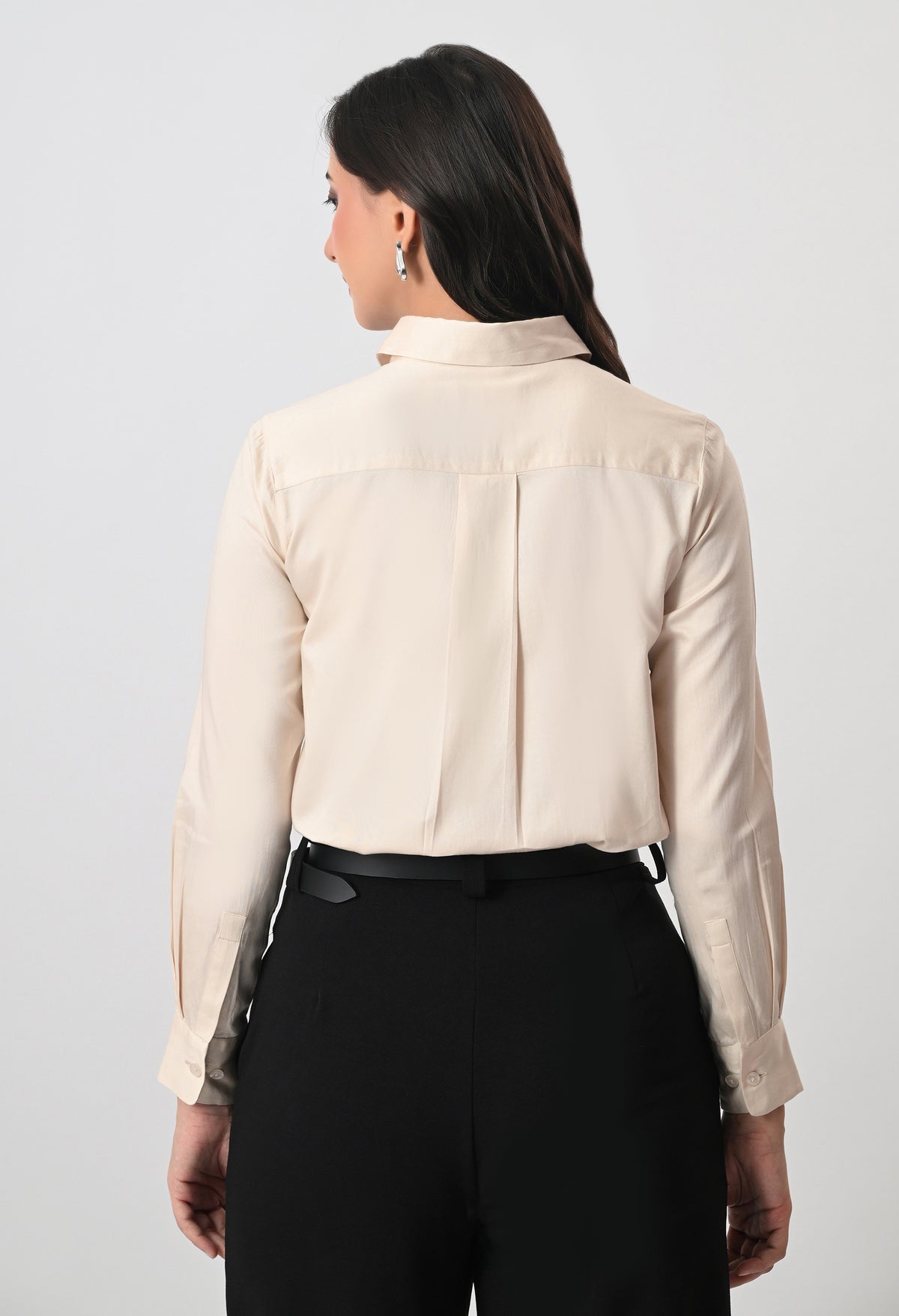 CREAM GLAZED COTTON SHIRT