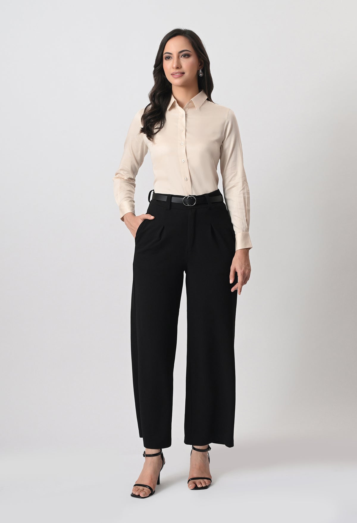 CREAM GLAZED COTTON SHIRT