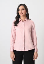 SOFT PINK GLAZED COTTON SHIRT