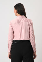 SOFT PINK GLAZED COTTON SHIRT