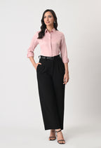 SOFT PINK GLAZED COTTON SHIRT