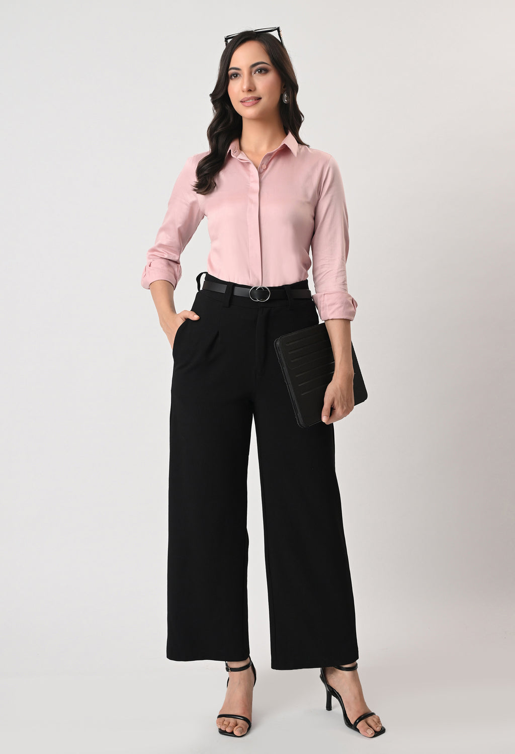 SOFT PINK GLAZED COTTON SHIRT