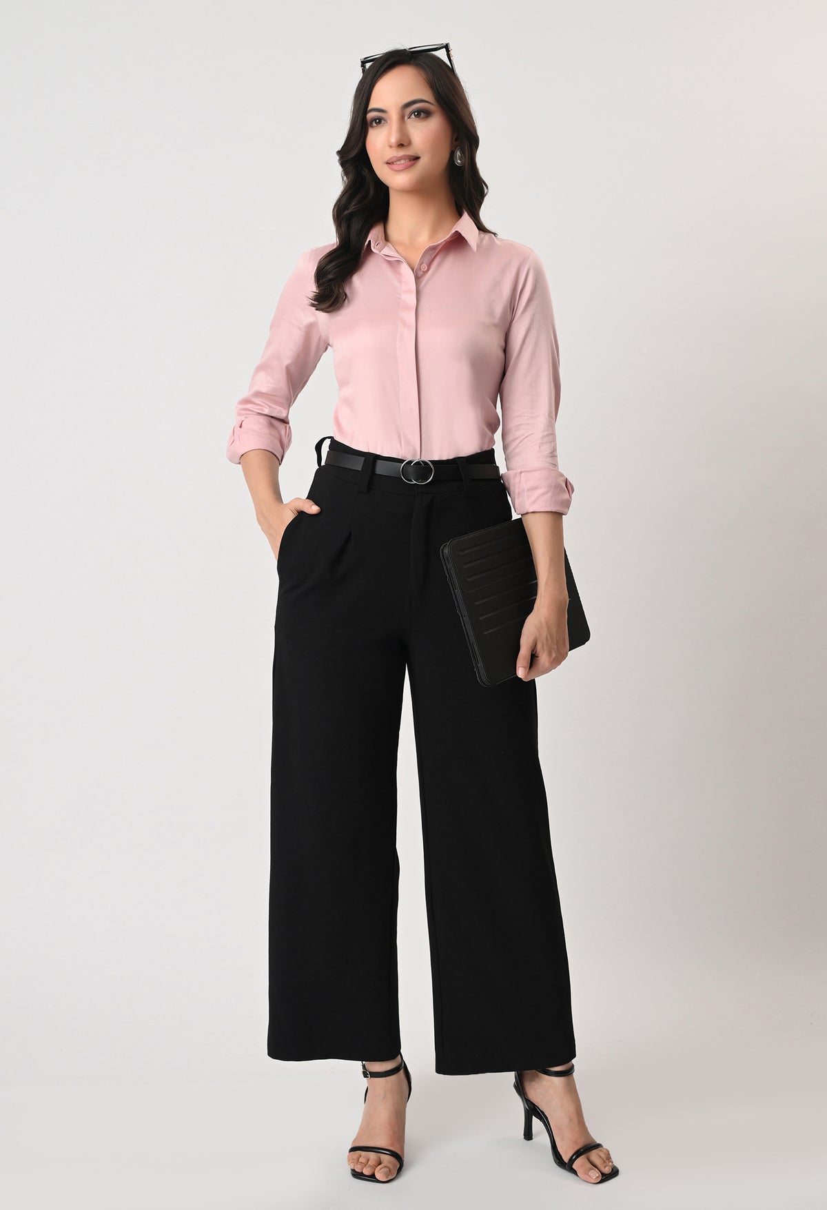 SOFT PINK GLAZED COTTON SHIRT