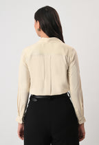 CREAM GLAZED COTTON SHIRT