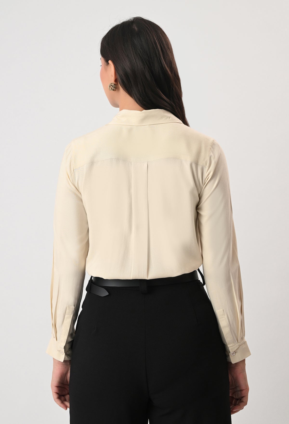 CREAM GLAZED COTTON SHIRT