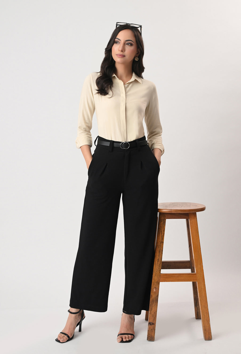 CREAM GLAZED COTTON SHIRT