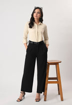 CREAM GLAZED COTTON SHIRT