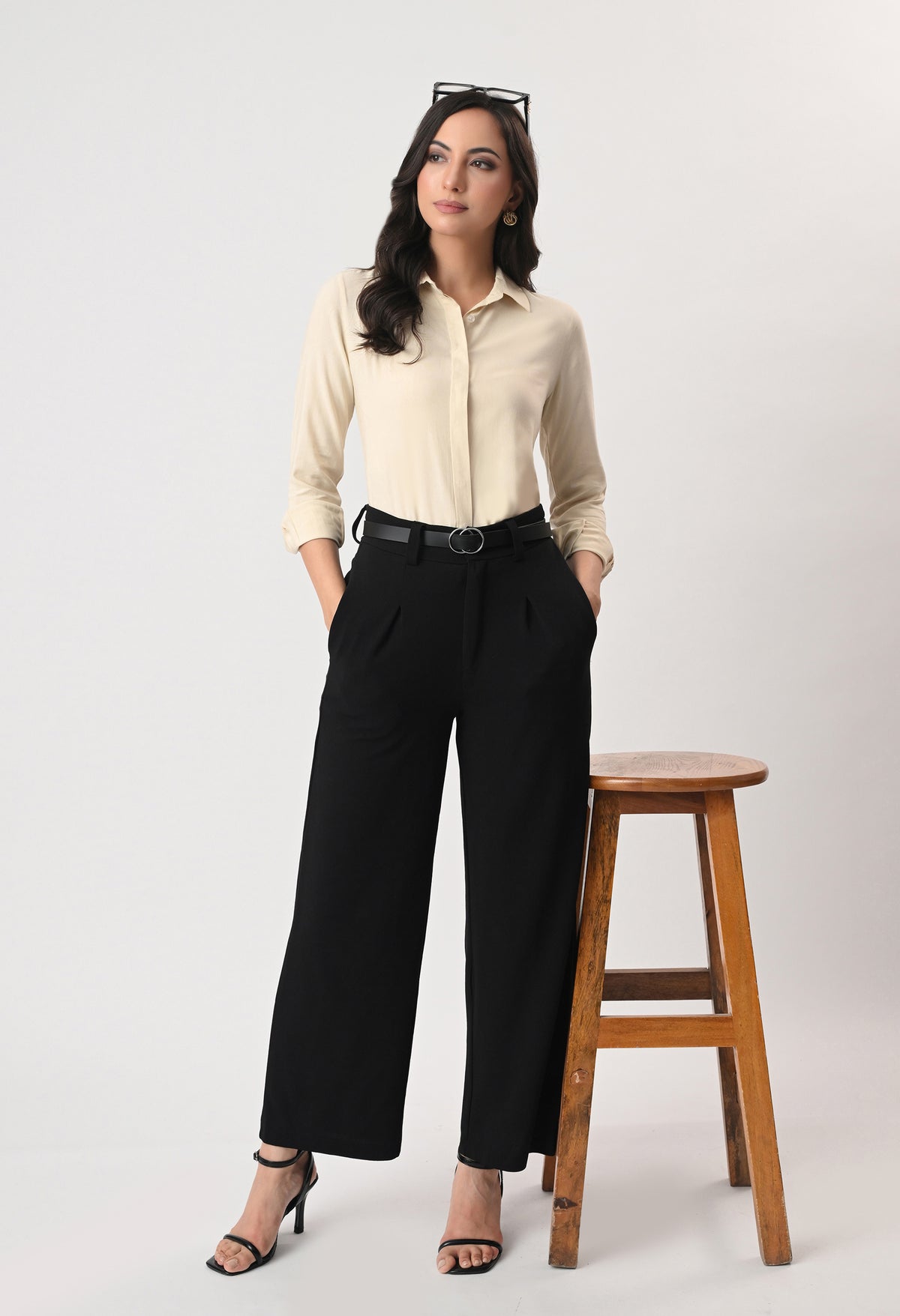 CREAM GLAZED COTTON SHIRT