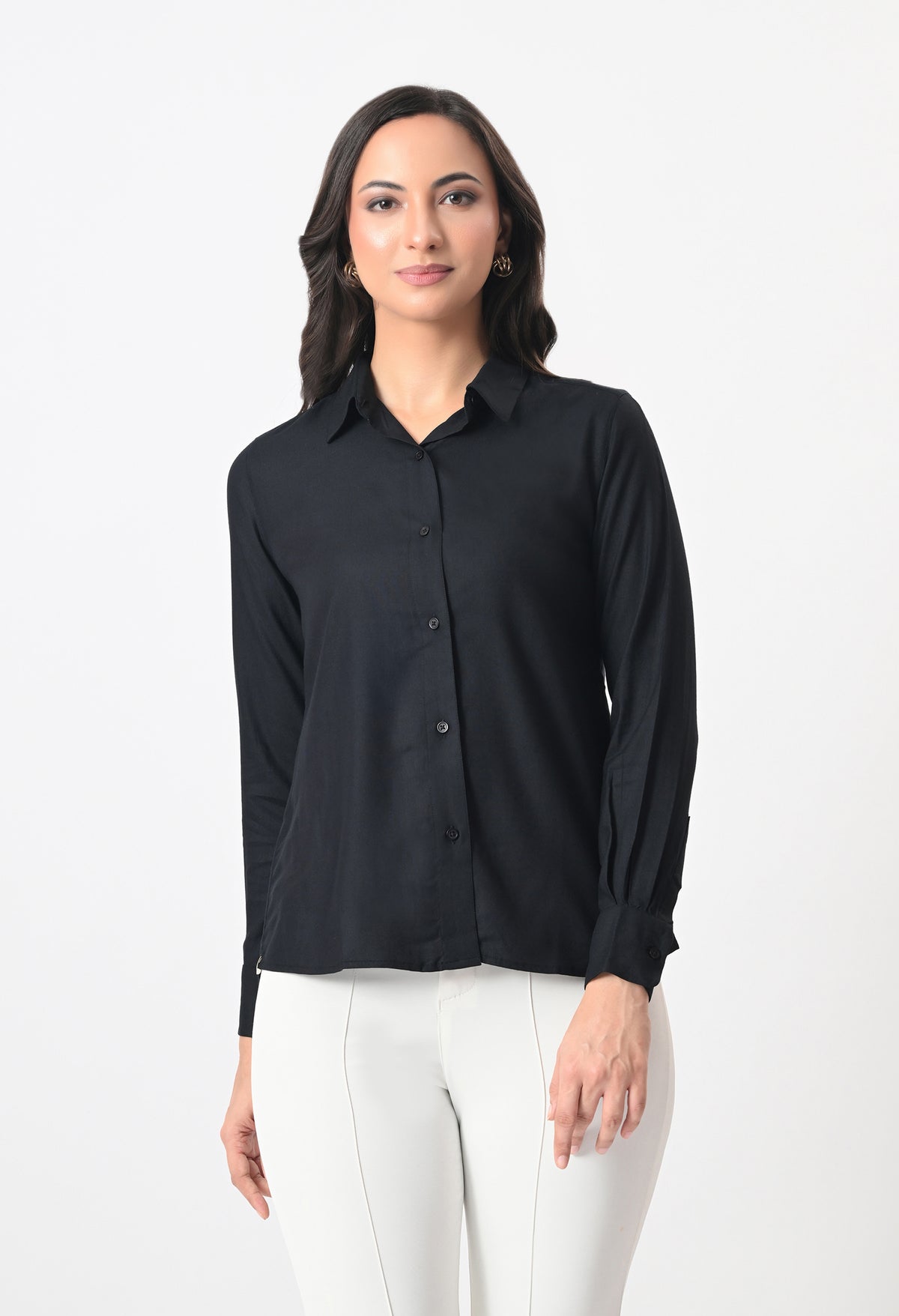 BLACK RAYON SHIRT