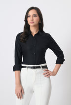 BLACK RAYON SHIRT