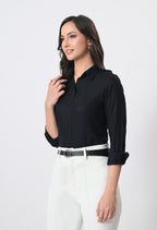 BLACK RAYON SHIRT