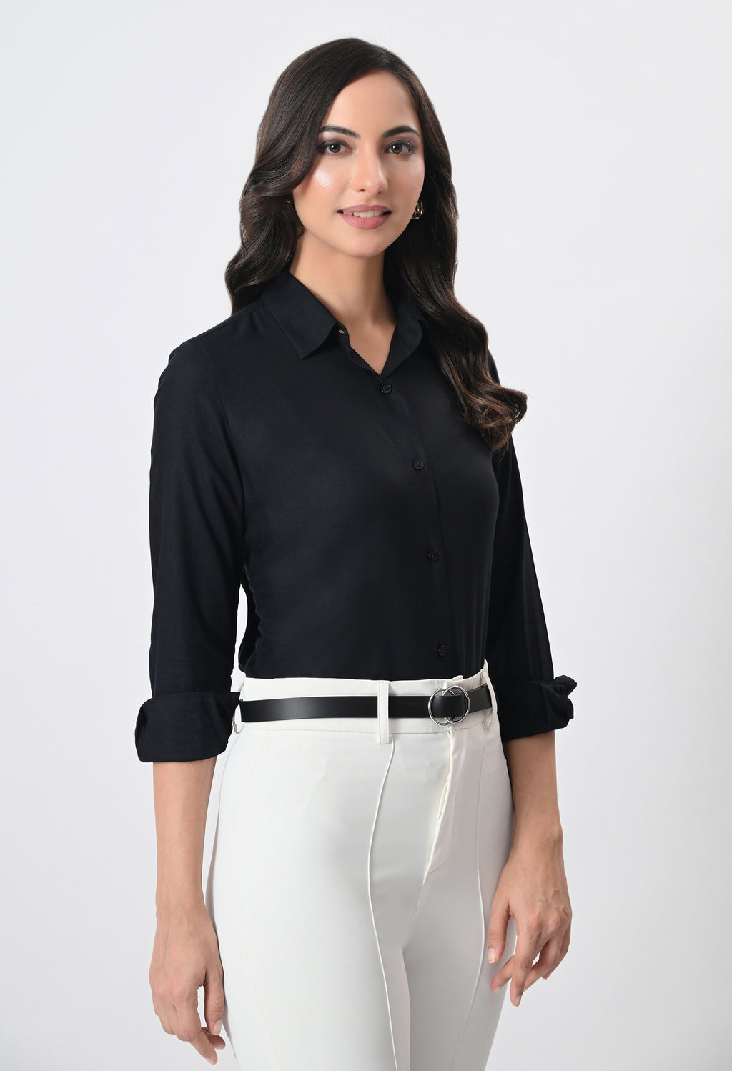 BLACK RAYON SHIRT