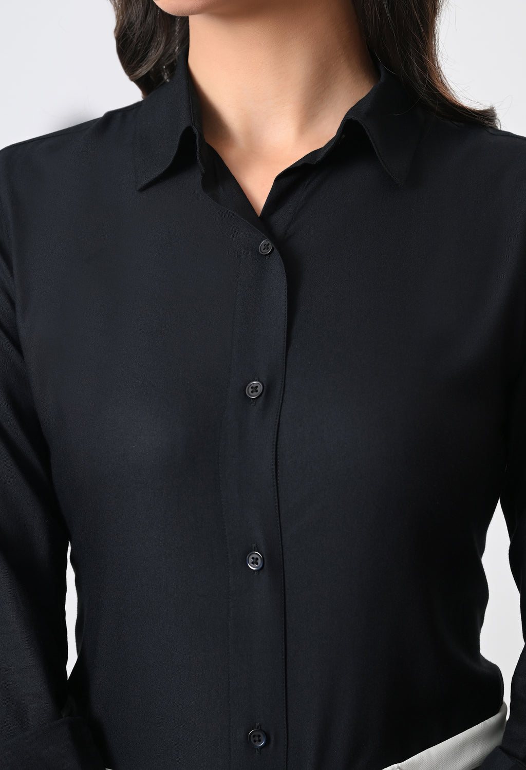 BLACK RAYON SHIRT