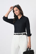 BLACK RAYON SHIRT