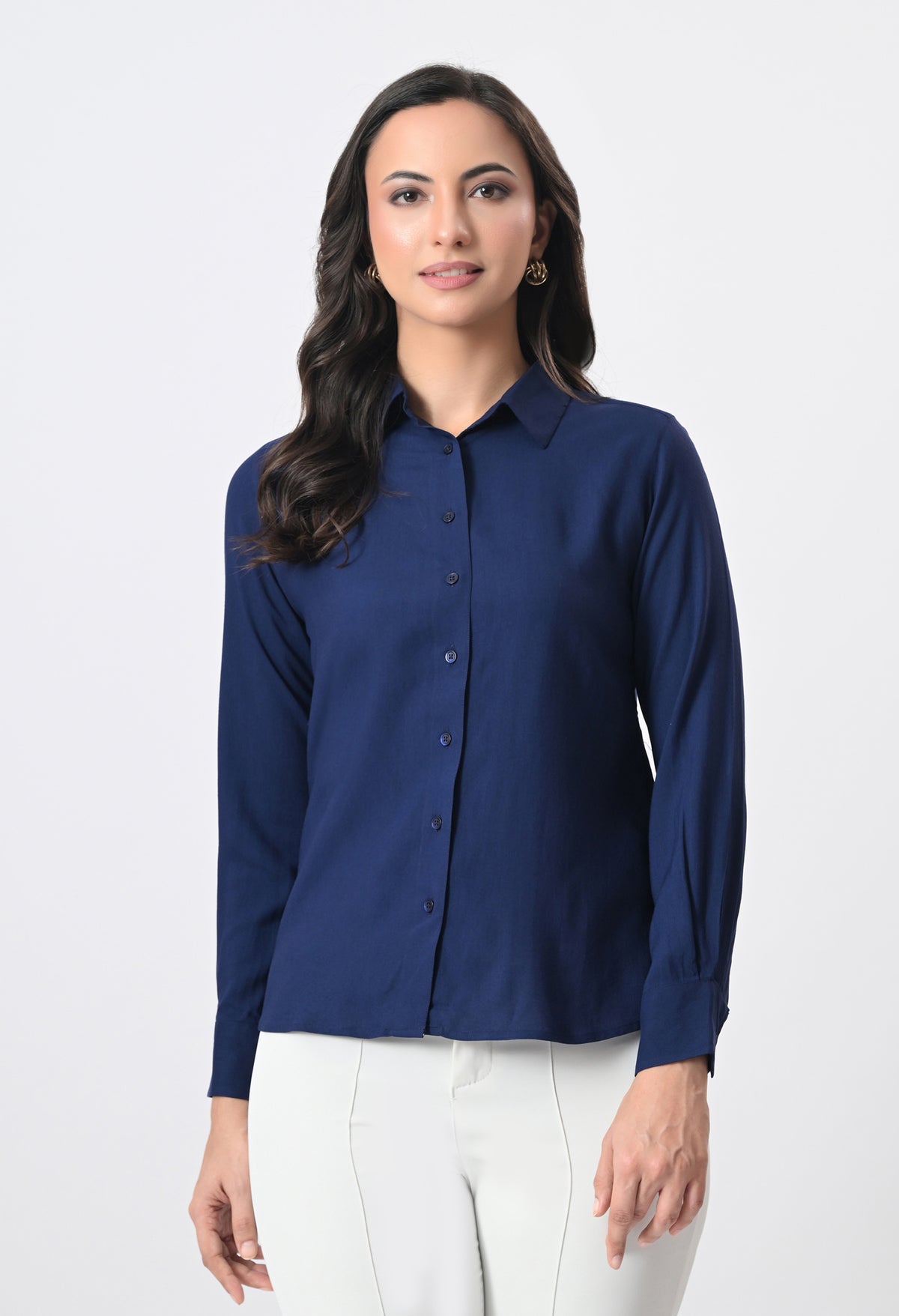 BLUE RAYON SHIRT