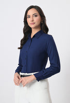 BLUE RAYON SHIRT