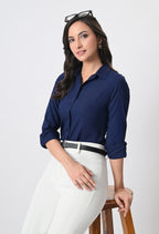 BLUE RAYON SHIRT