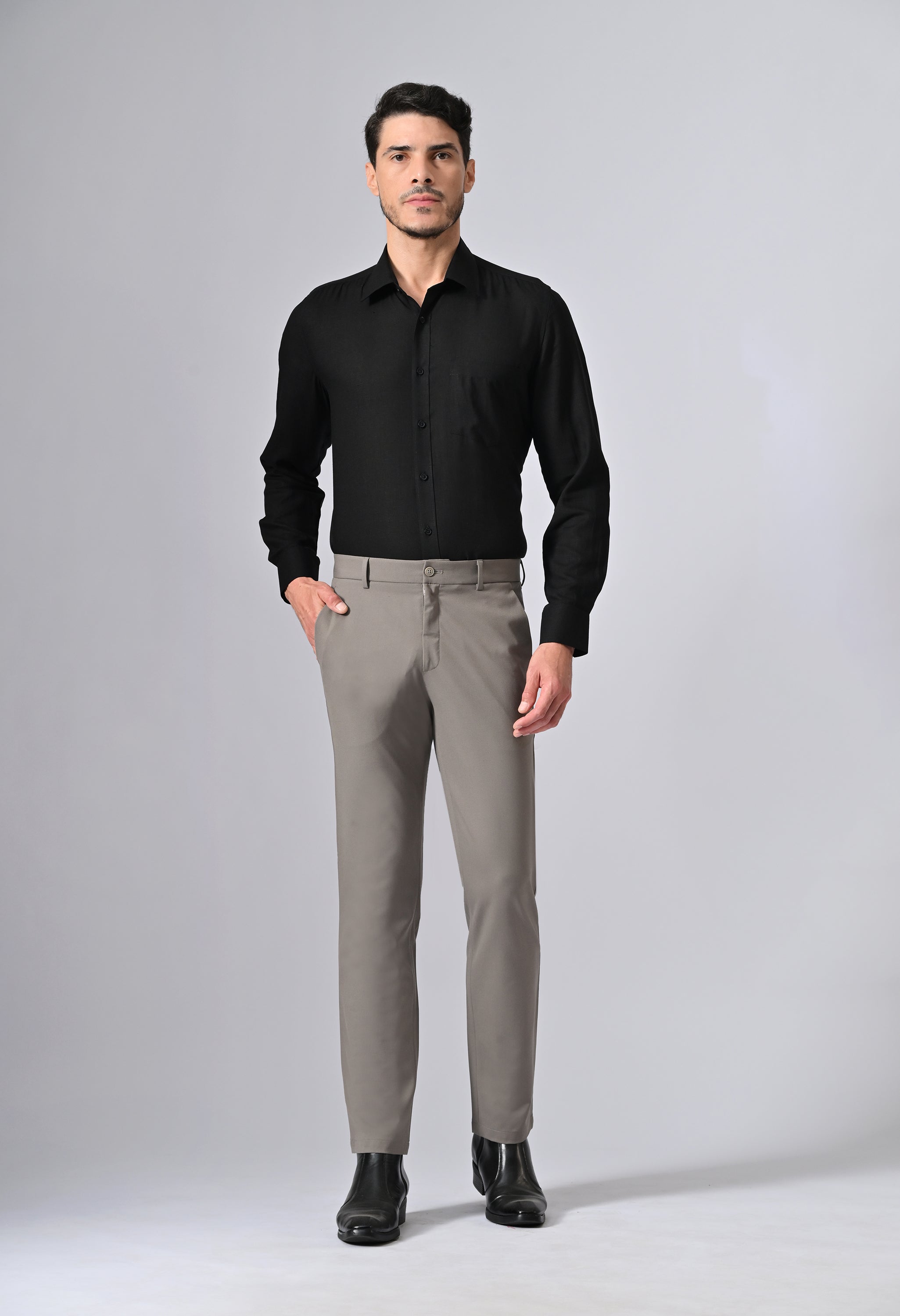 4D FLEX TROUSER - GREIGE