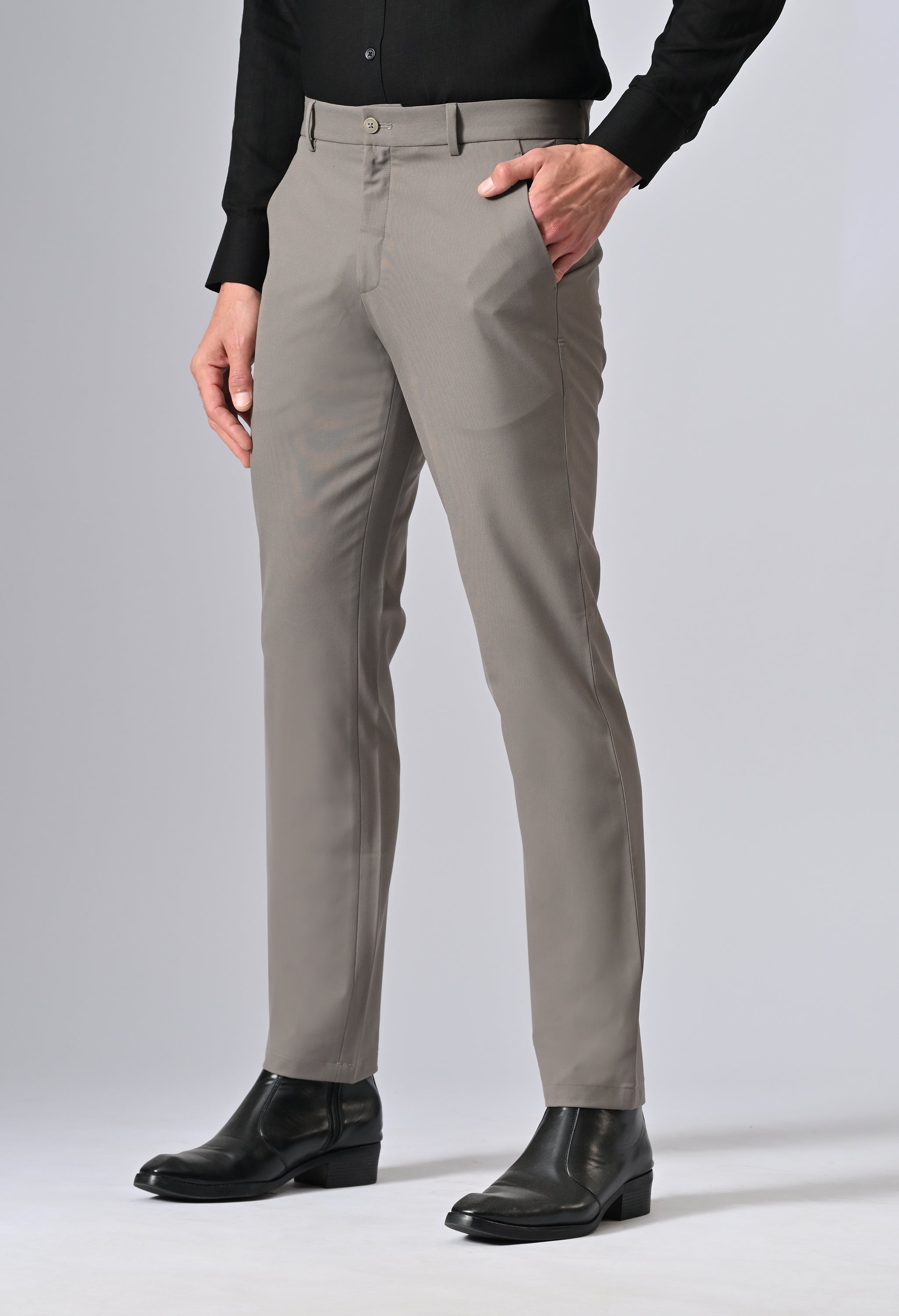 4D FLEX TROUSER - GREIGE