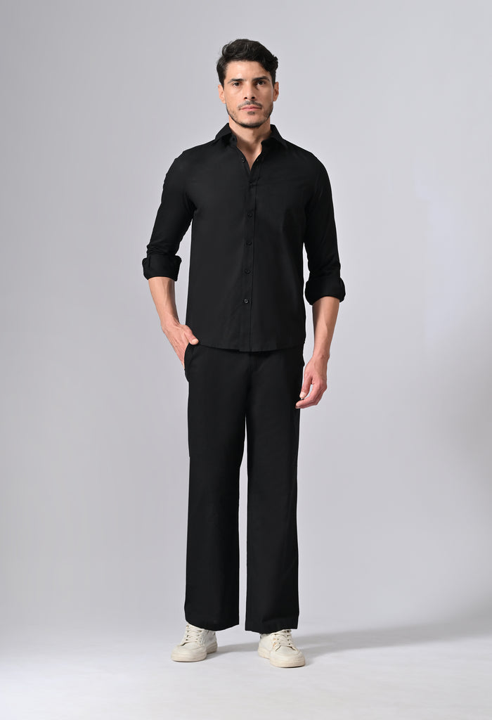 LINEN Co-ord set - Black