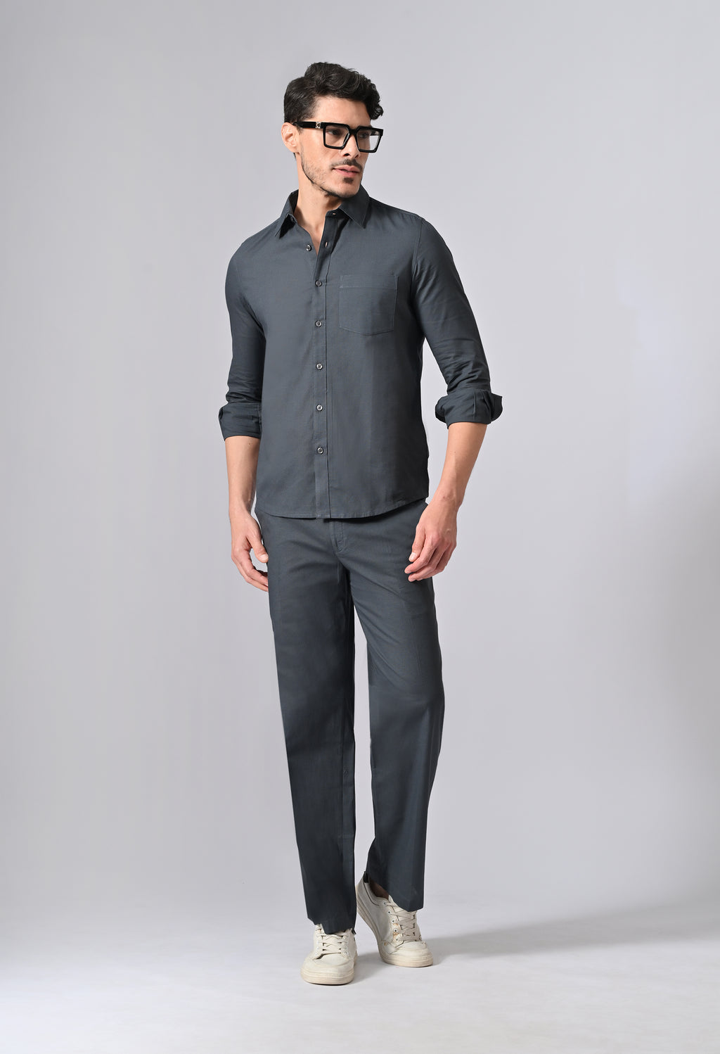 LINEN RELAX FIT TROUSER - Royal Blue