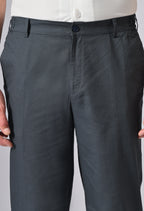 LINEN RELAX FIT TROUSER - Royal Blue