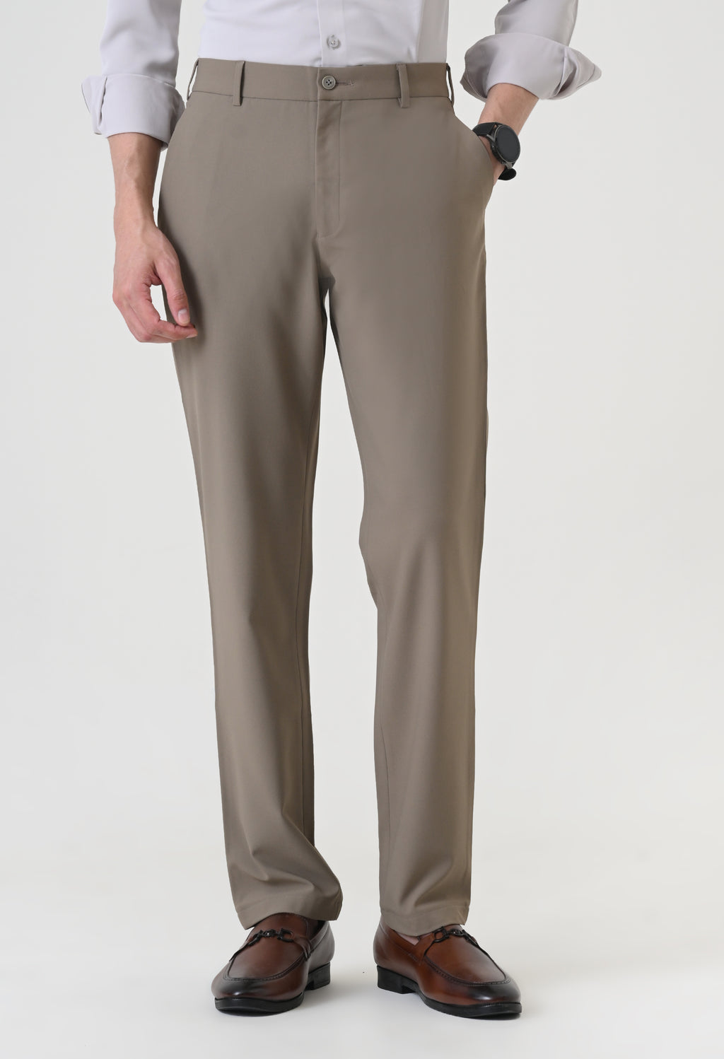 4 Way Stretch Trouser - Dark Beige