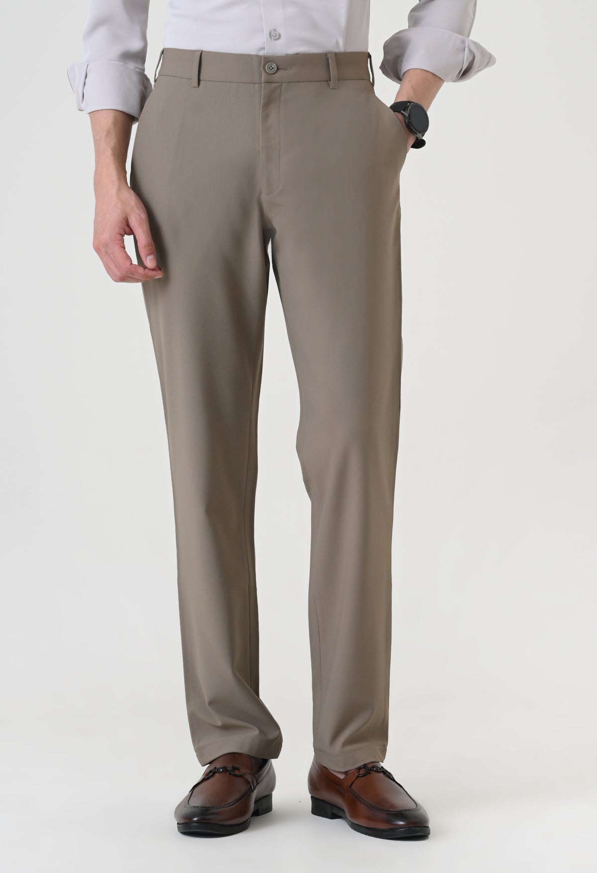 4 Way Stretch Trouser - Dark Beige