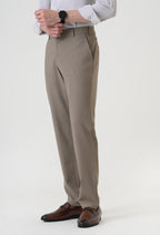 4 Way Stretch Trouser - Dark Beige