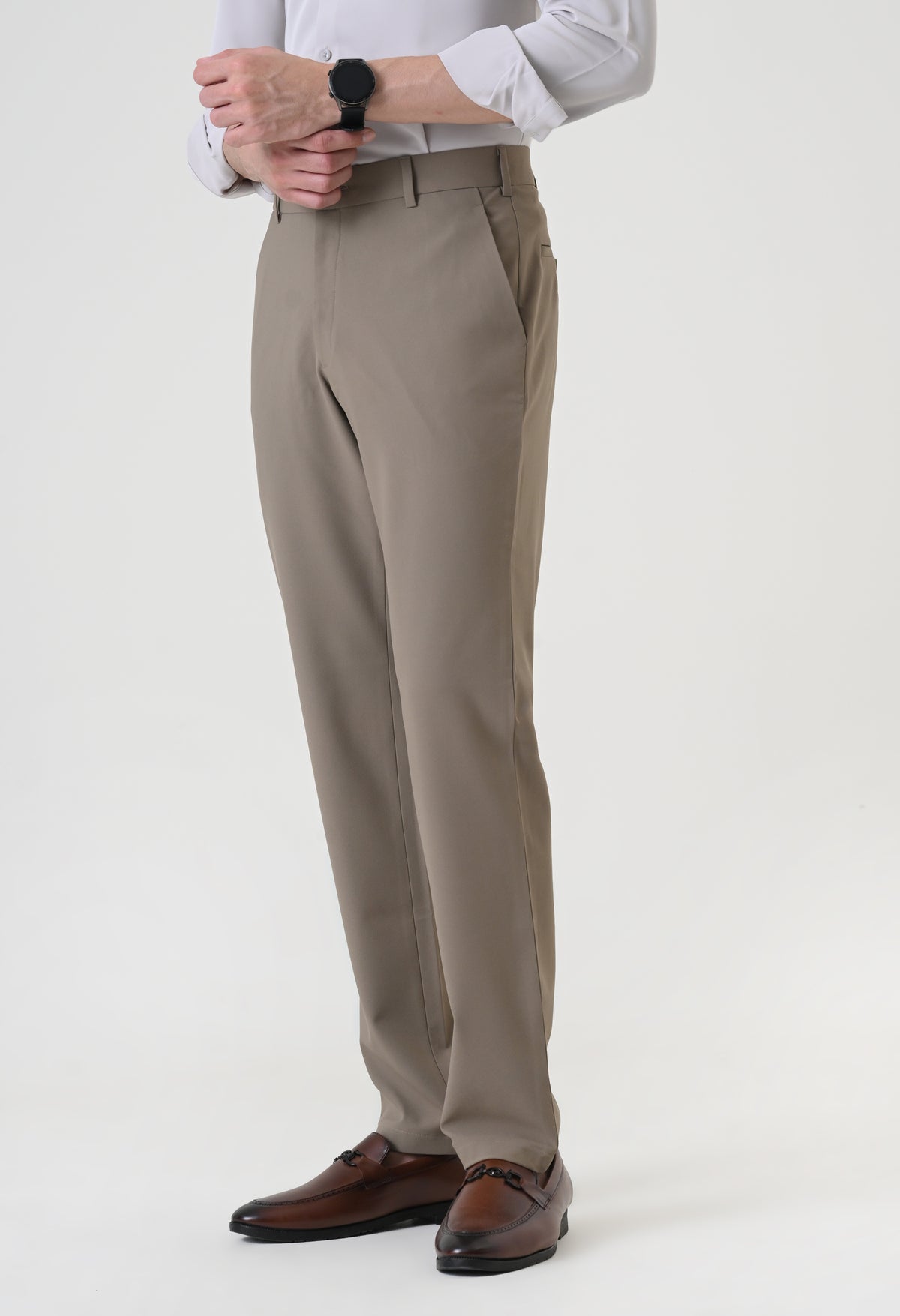 4 Way Stretch Trouser - Dark Beige