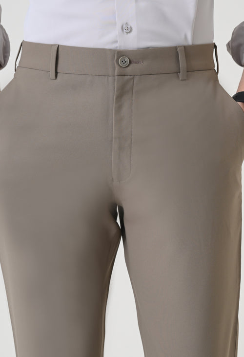 4 Way Stretch Trouser - Dark Beige