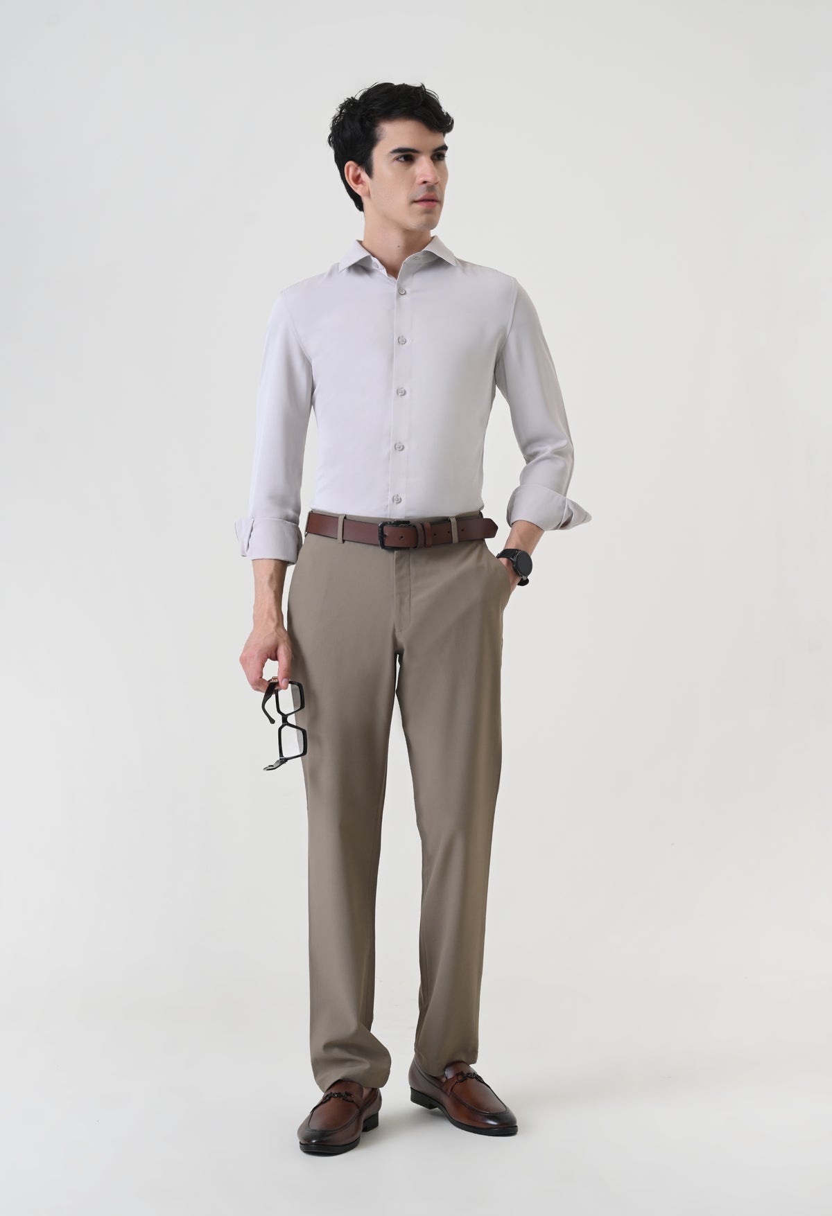 4 Way Stretch Trouser - Dark Beige