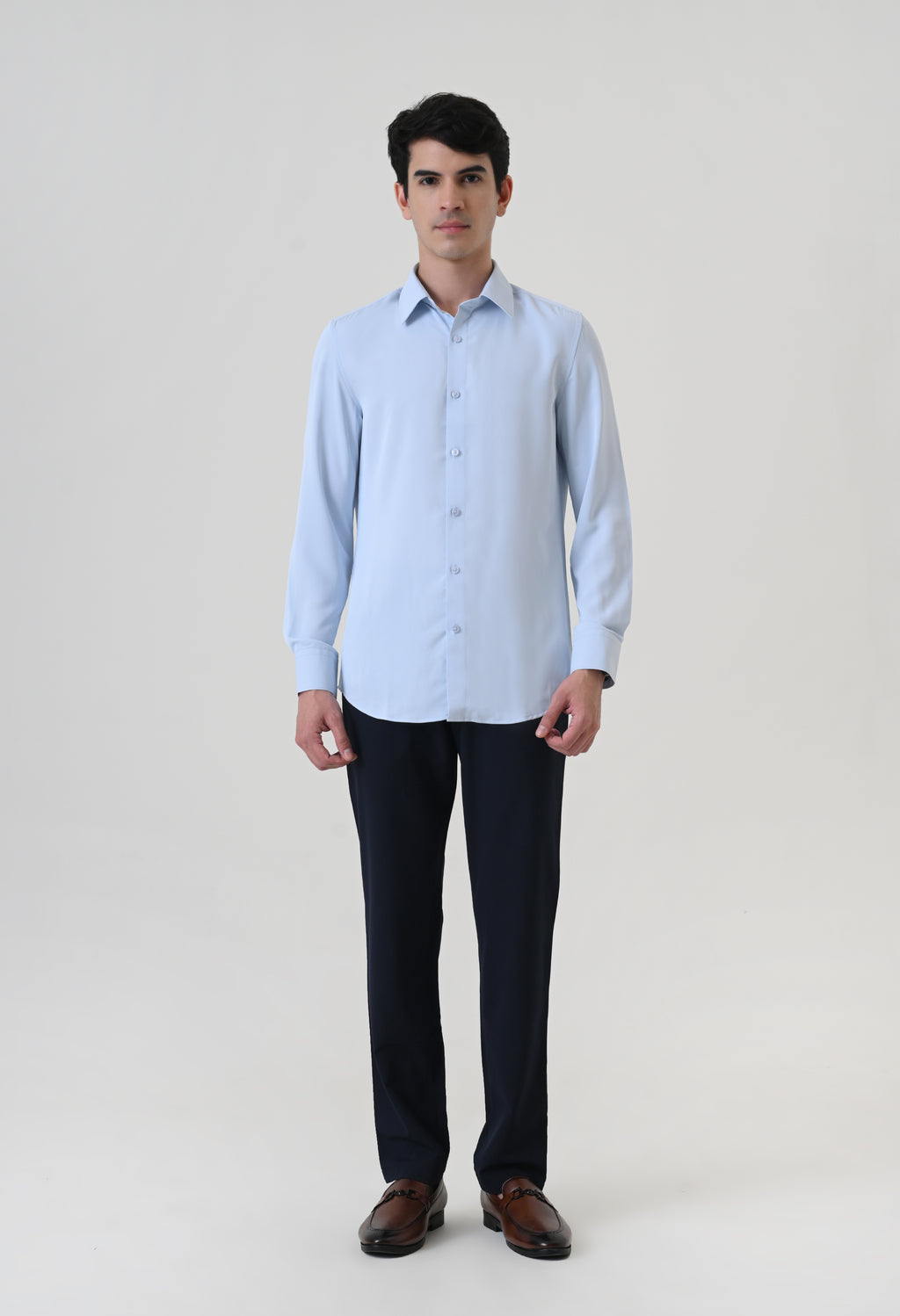Wrinkle Free Shirt - Sky Blue