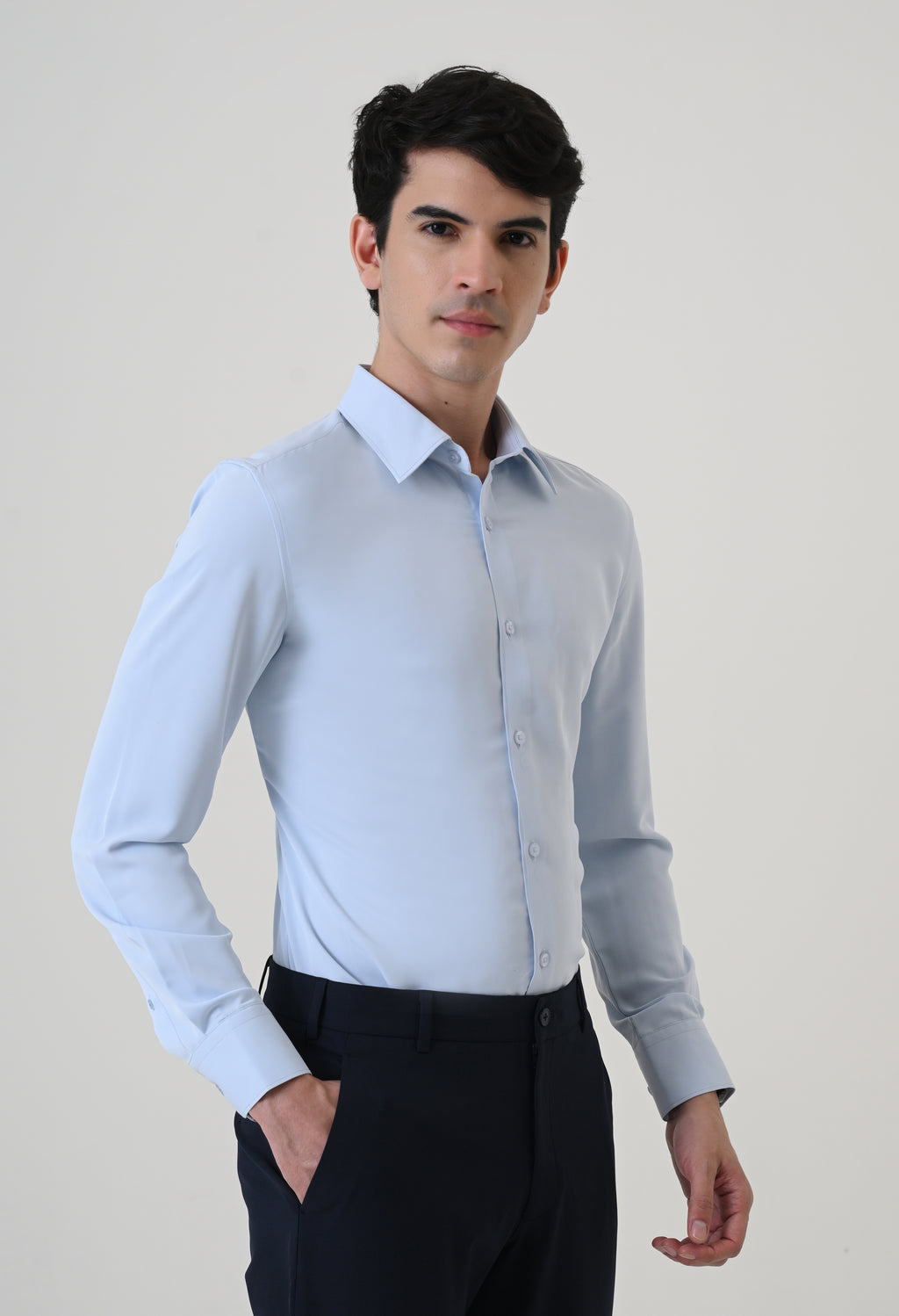 Wrinkle Free Shirt - Sky Blue