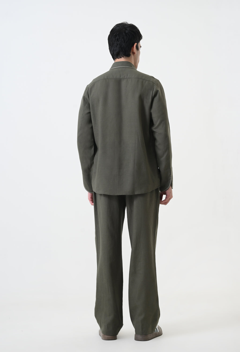 Olive Green Linen Co-ord Set