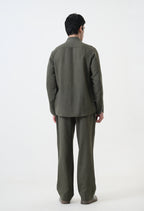 Olive Green Linen Co-ord Set