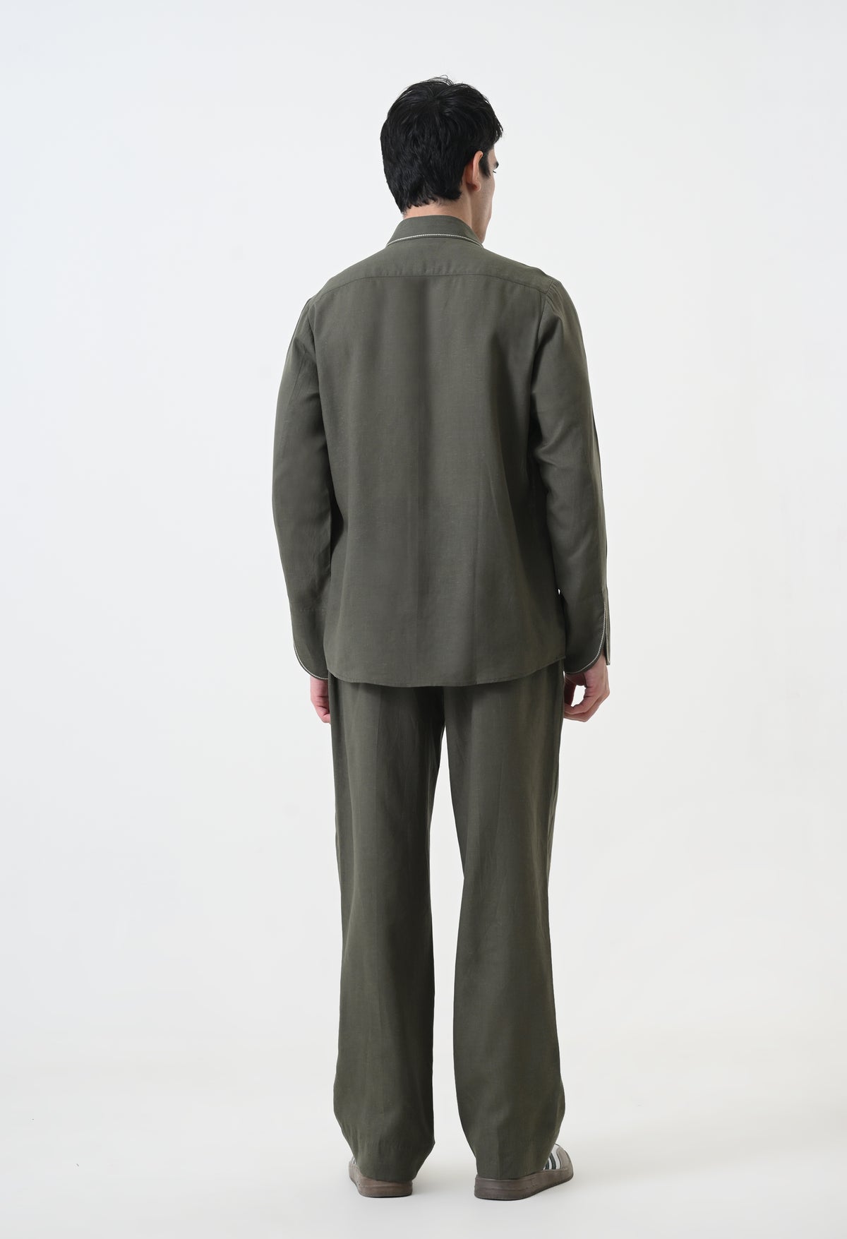 Olive Green Linen Co-ord Set