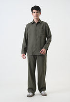 Olive Green Linen Co-ord Set