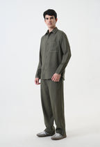 Olive Green Linen Co-ord Set
