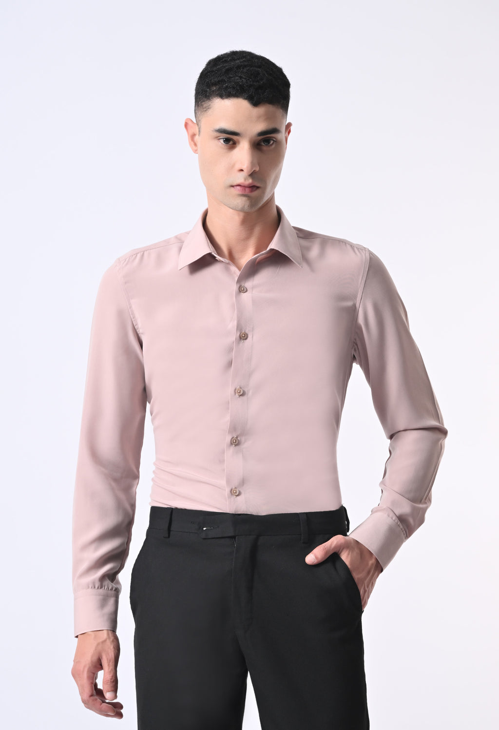 SOFT WRINKLE FREE SHRIT - SKIN COLOUR