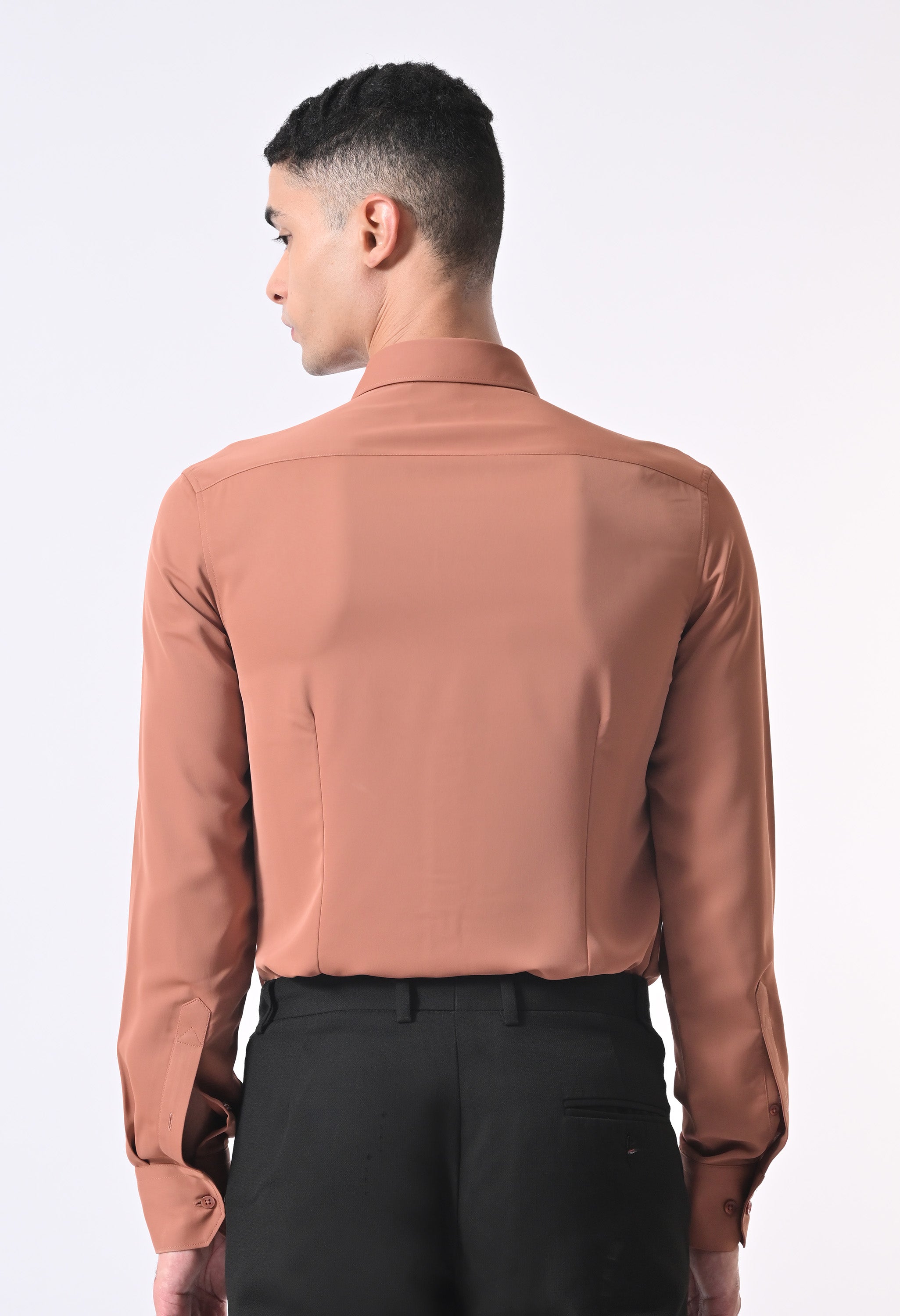 WRINKLE FREE SHIRT - RUST ORANGE