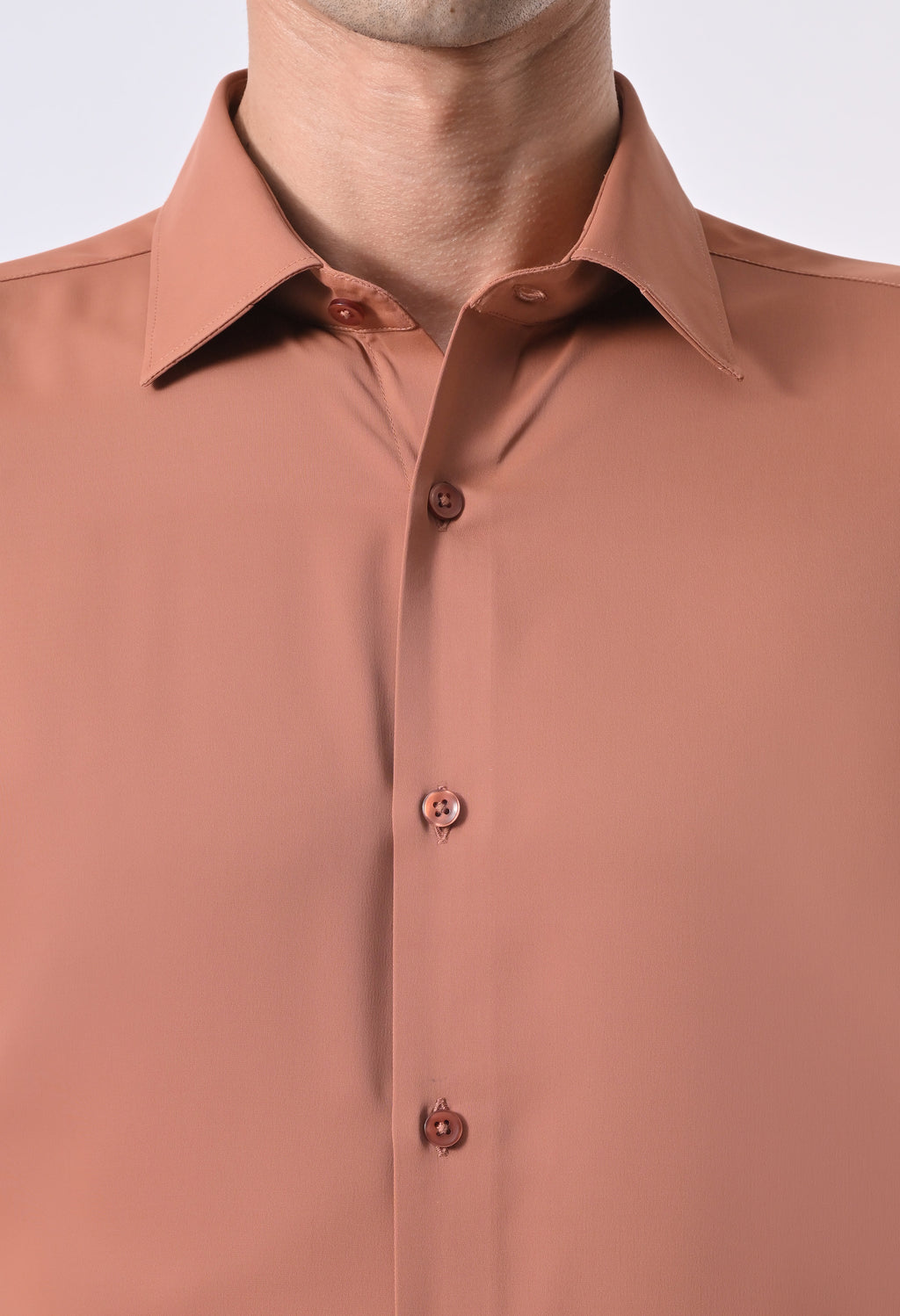 WRINKLE FREE SHIRT - RUST ORANGE